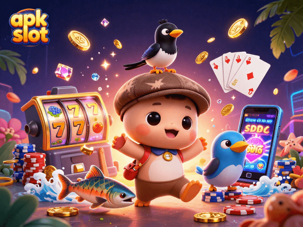 Menangkan hadiah besar dengan pengalaman bermain apk slot yang menyenangkan di V89, lengkap dengan grafik menarik dan elemen kasino.