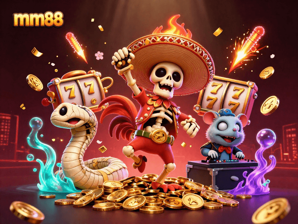 Engage and win with mm88 slots and bonuses featuring vibrant characters and festive elements.