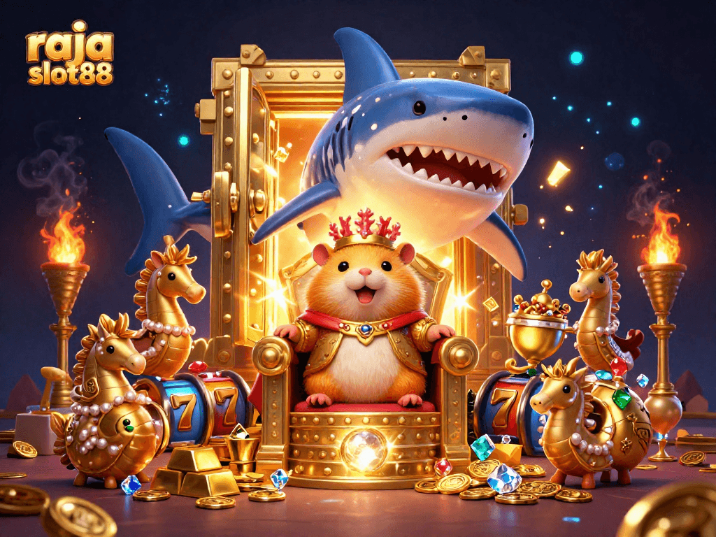 Play with raja slot88 to win colossal prizes amidst stunning 3D casino-themed illustrations.