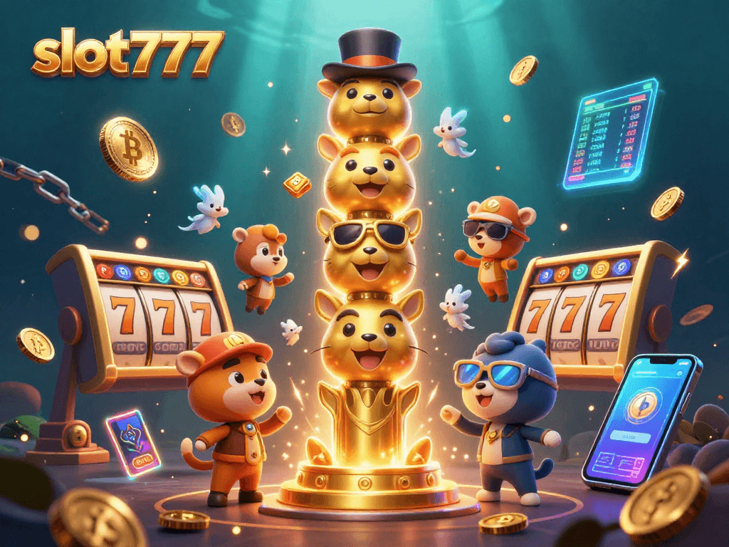 Mainkan slot777 untuk memenangkan jackpot dengan totem emas dan simbol slot yang menarik.