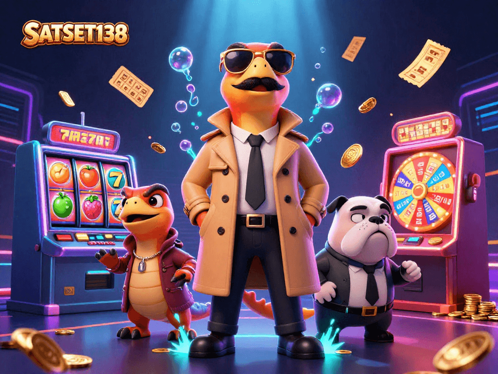 SATSET138 menghadirkan slot dan jackpot terbesar dengan suasana kasino yang penuh warna dan menarik.