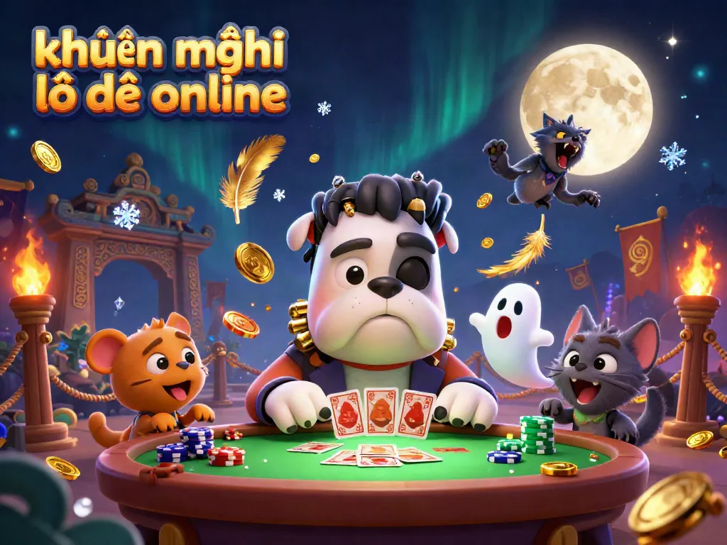 Engage with khuyến mãi lô đề online through this lively 3D illustration showcasing a fun casino scene with cartoon characters.