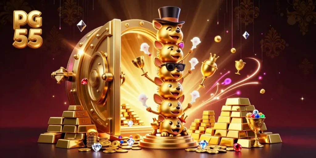 Experience the excitement of pg 55 with dazzling slots, golden treasures, and animated totems.