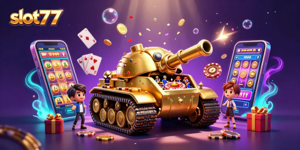 Spin the reels in excitement with slot777 in a vibrant casino scene full of action!