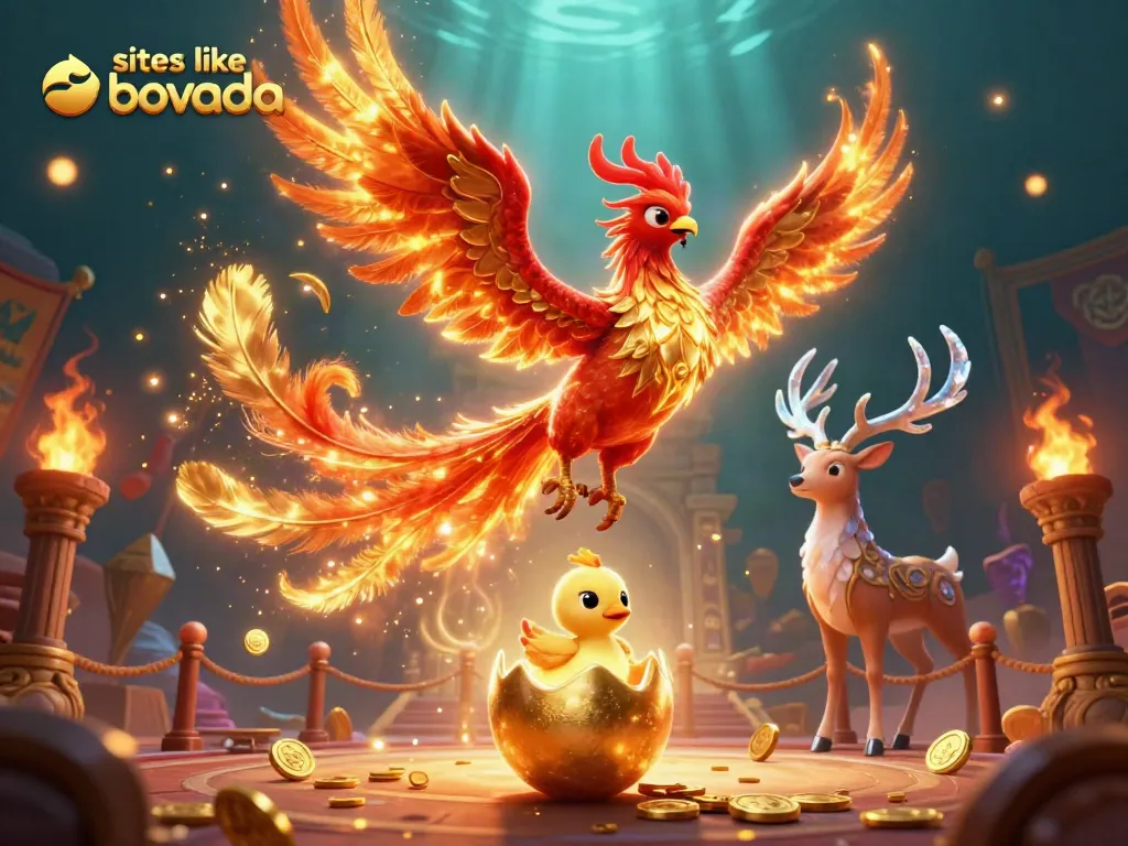 Experience thrilling gameplay at sites like bovada with vibrant casino elements in a dynamic illustration.