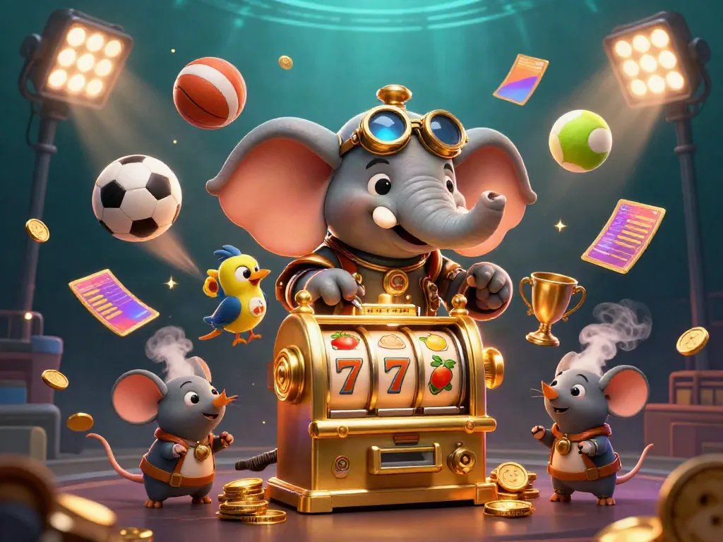 Experience the thrill of slots in action with a steampunk elephant and dynamic game elements.
