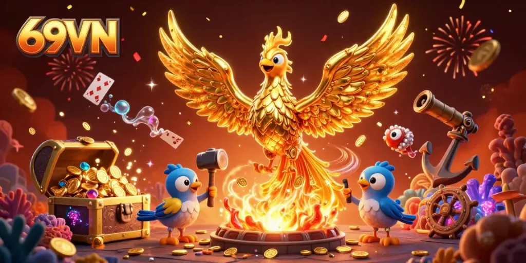 Experience thrilling jackpots with the vibrant scene of 69VN's exciting casino adventure.