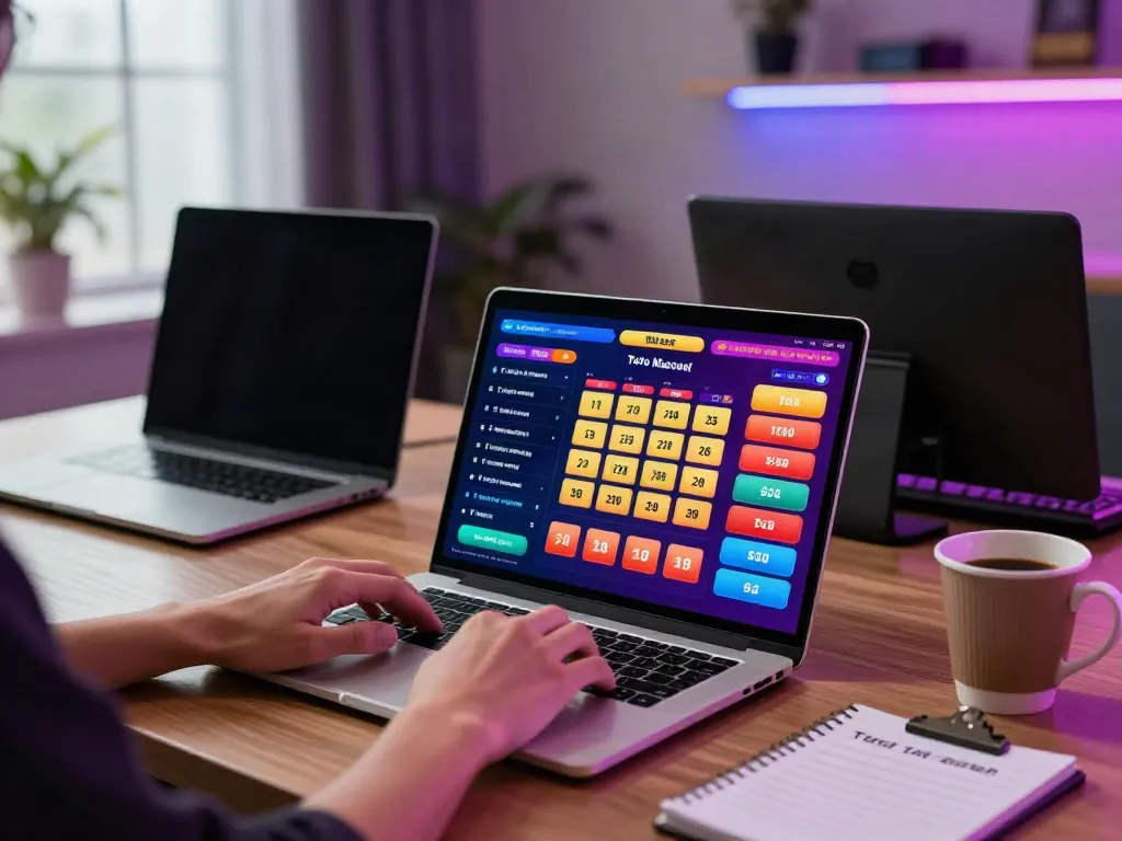 User engaging with the poka88 link login through voice commands on modern devices in a dynamic gaming environment.