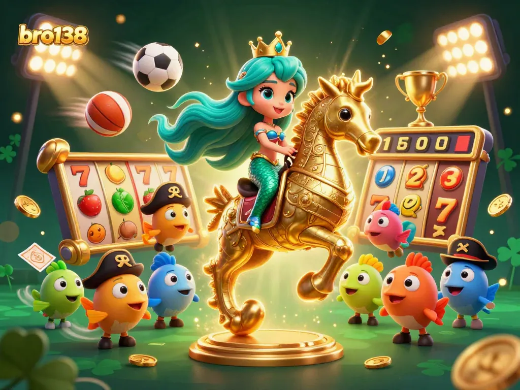 Spin at bro138 for sparkling wins with a captivating mermaid and seahorse adventure!