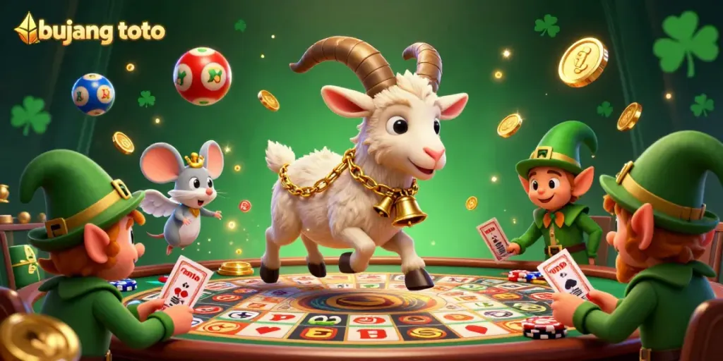Experience the excitement with bujang toto in a vibrant 3D casino scene featuring playful characters and dynamic game elements.