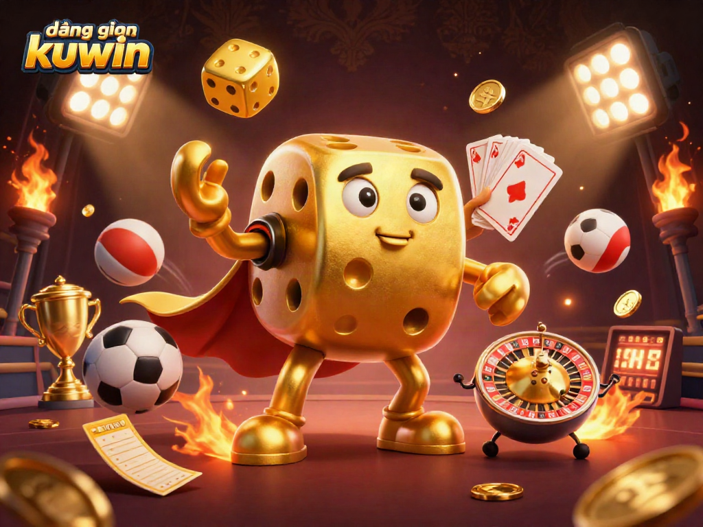 Experience the thrill of đăng nhập kuwin with dynamic 3D casino characters and game elements.