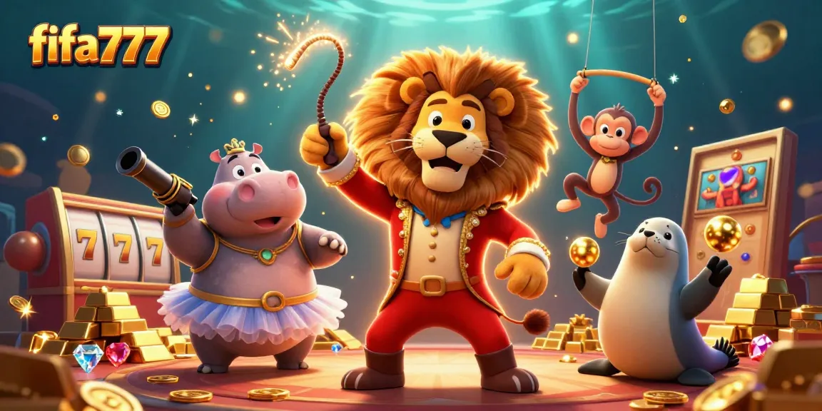 Spin the reels of fifa777’s vibrant casino with cartoon characters celebrating jackpot wins.