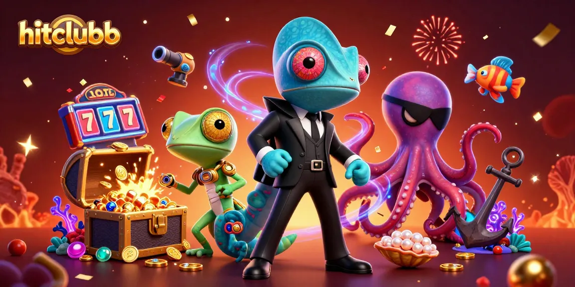 Elevate your gaming experience with hitclubb's vibrant casino adventure 3D illustration.