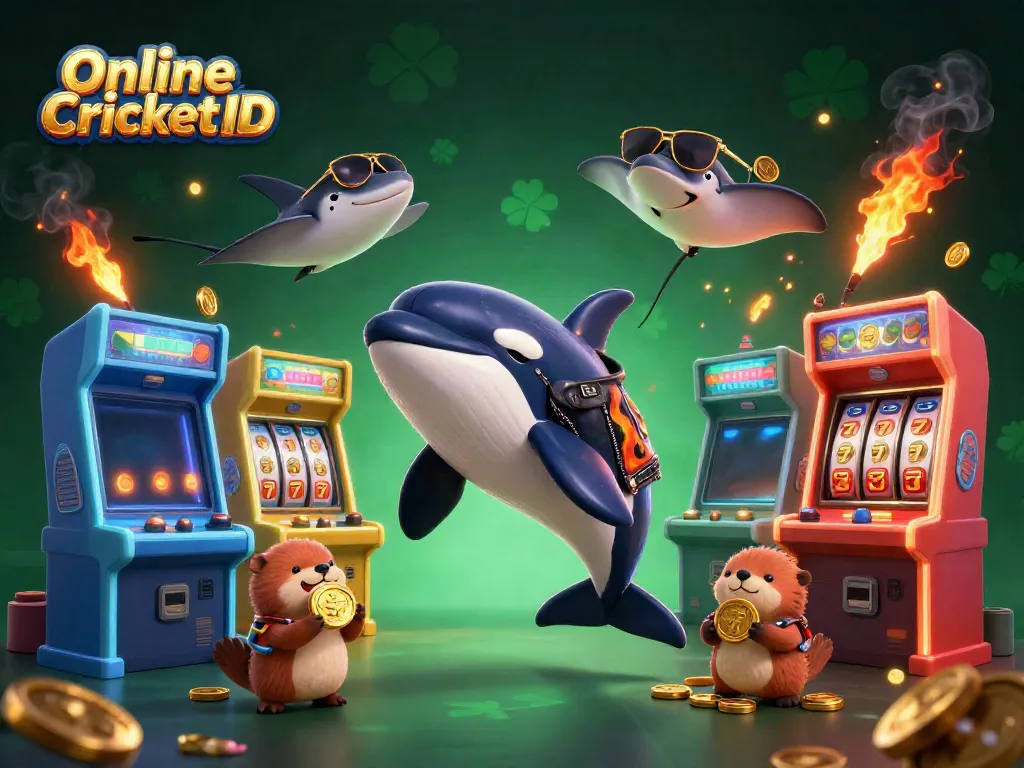 Bet on cricket with a verified Online Cricket ID, featuring vibrant game-themed characters and elements.