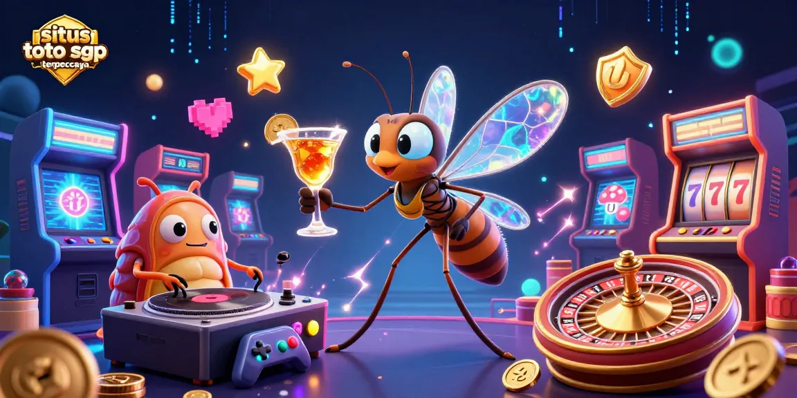 Experience the thrill of situs toto sgp terpercaya with a vibrant casino scene showcasing unique characters and elements.