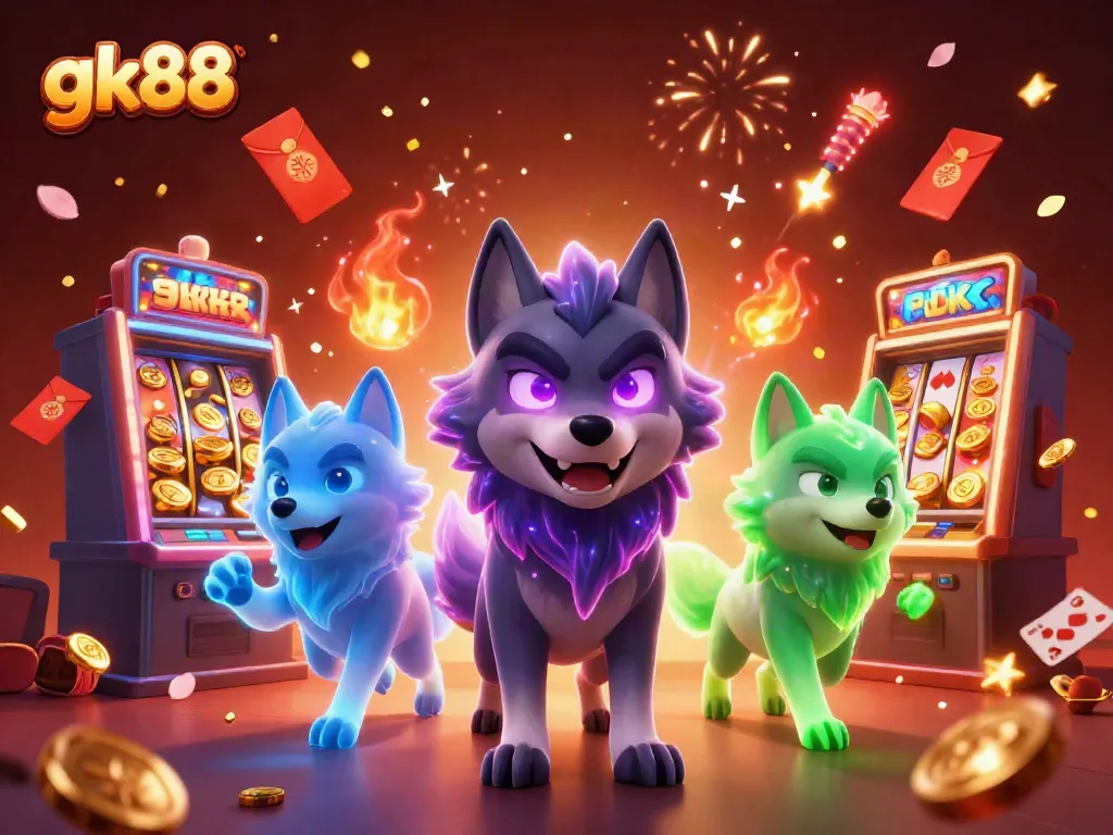 Engage with gk88's thrilling casino experience featuring vibrant characters and dynamic slot machines.