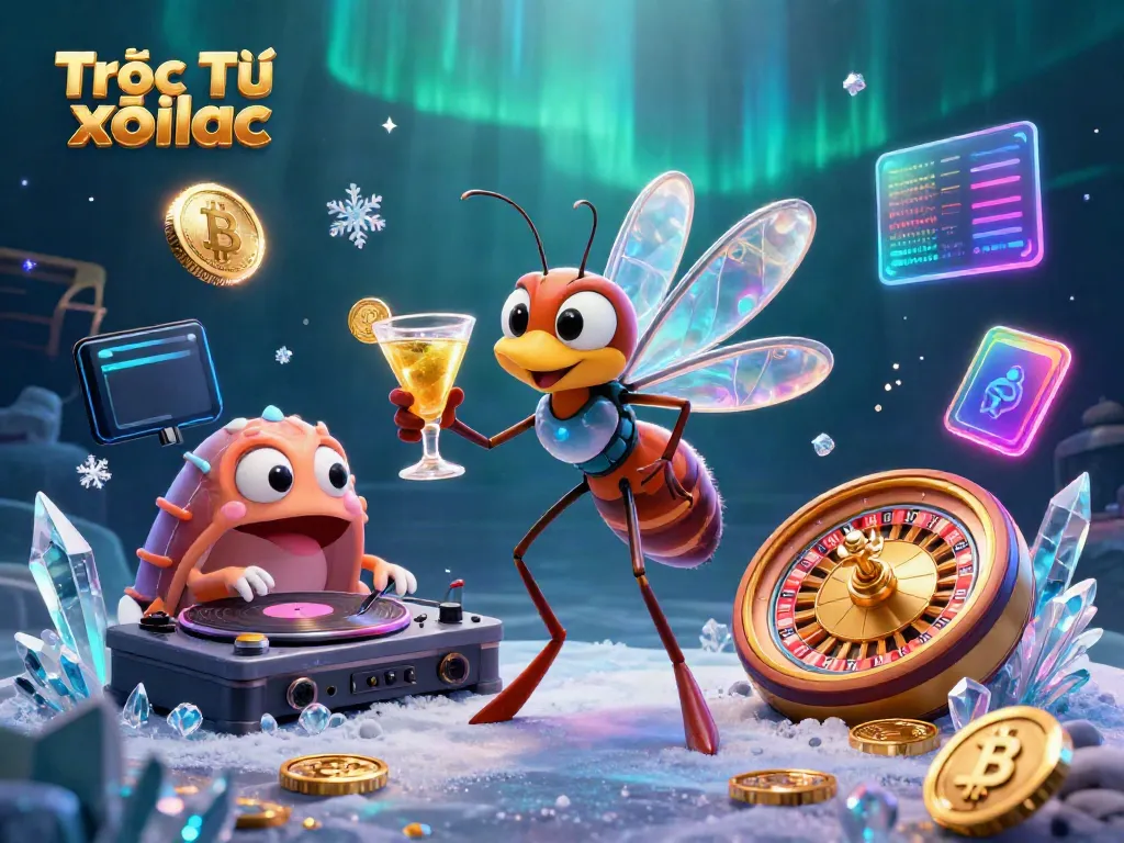 Engage with Trực Tiếp xoilac's exhilarating gaming scene featuring unique casino mascots and digital coins.