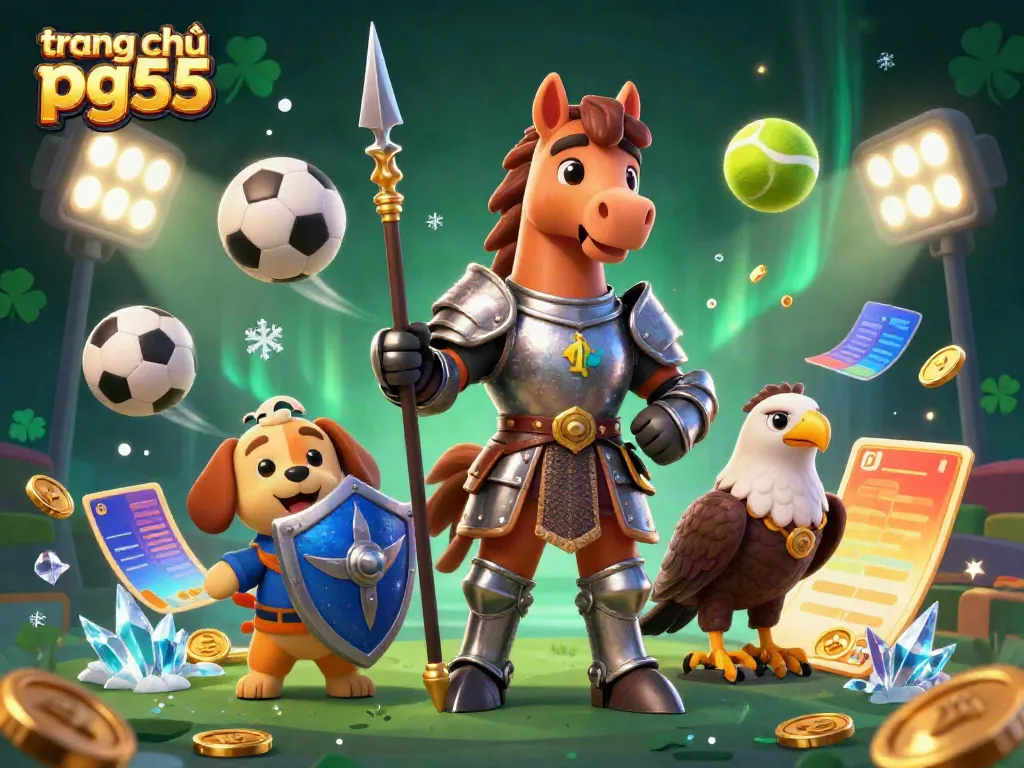 Betting excitement at trang chủ pg55, featuring cartoon characters in a rich casino scene.